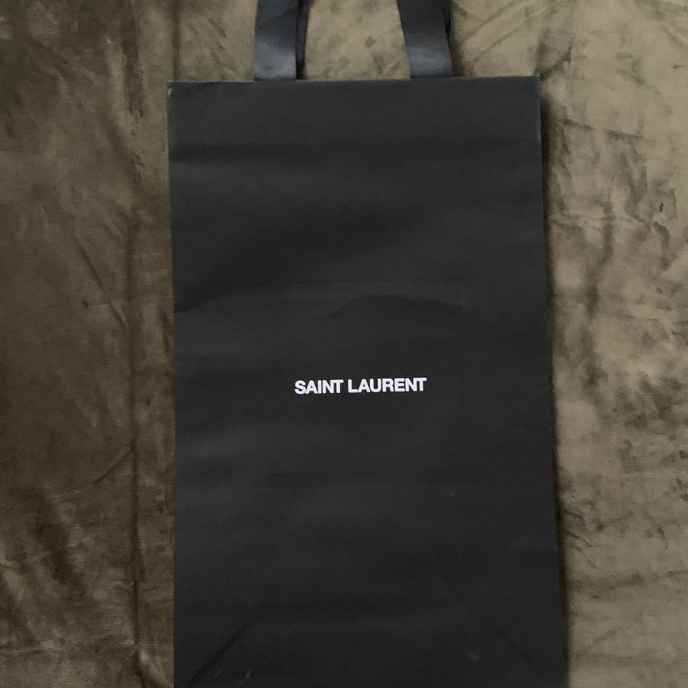 Authentic Saint Laurent Black Paper Bag